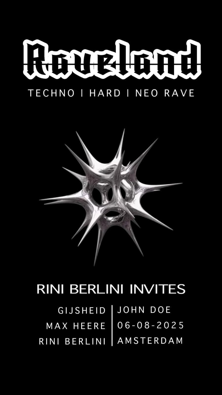 RAVELAND: Hard Techno Rave/ Rini Berlini invites