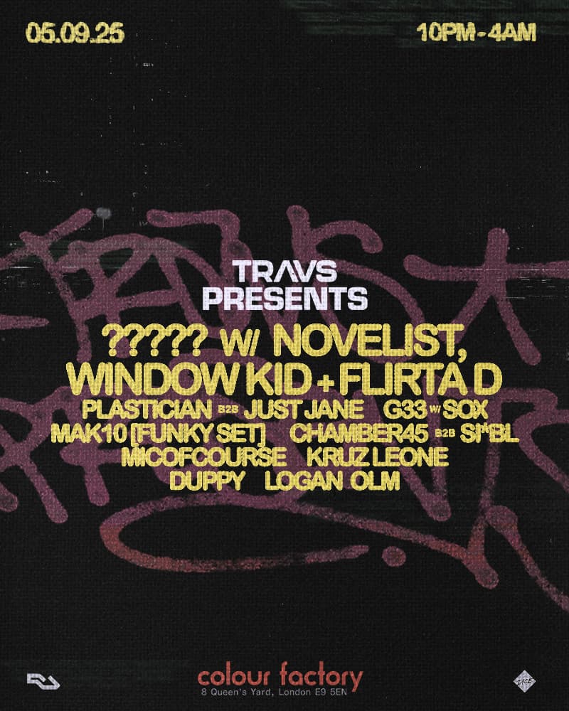 Travs Presents: Novelist, Window Kid, Sox, Plastician, Just Jane, Mak10 + More