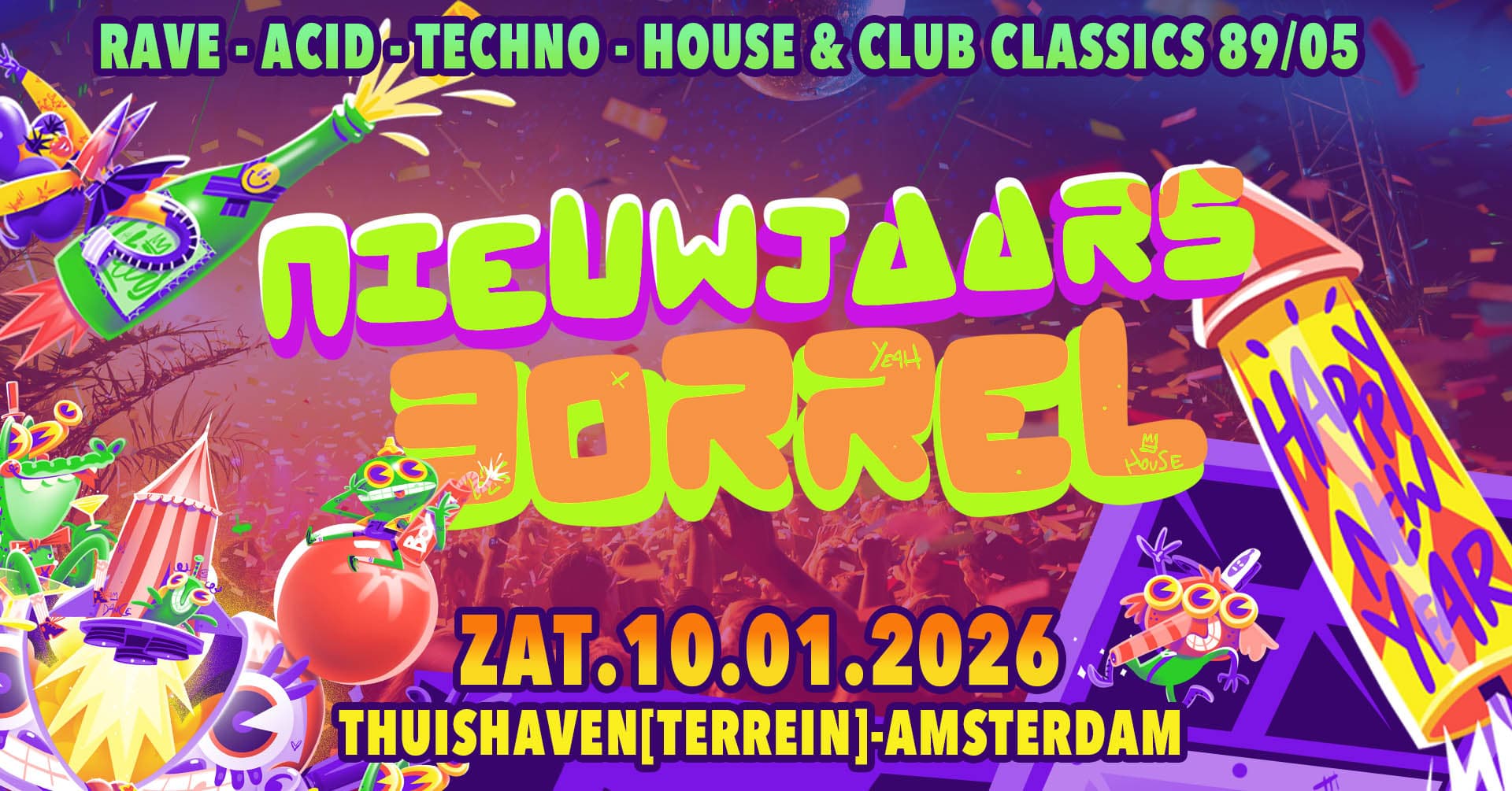 The Promised land, The Beginning, Summer of Love & Rave Tribe pres. 'De Nieuwjaarsborrel 2026'